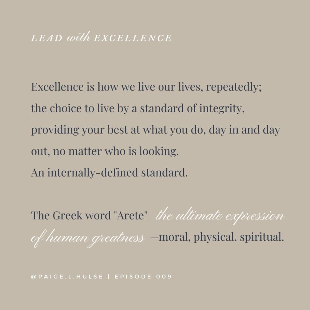 Paige Hulse - Excellence - Lead with Excellence podcast