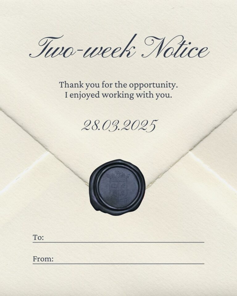 Two-Week Notice - the CEOffice